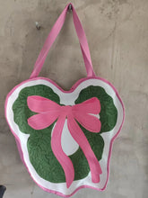 Load image into Gallery viewer, Pink Wreath Tote-ships late November to early Dec.
