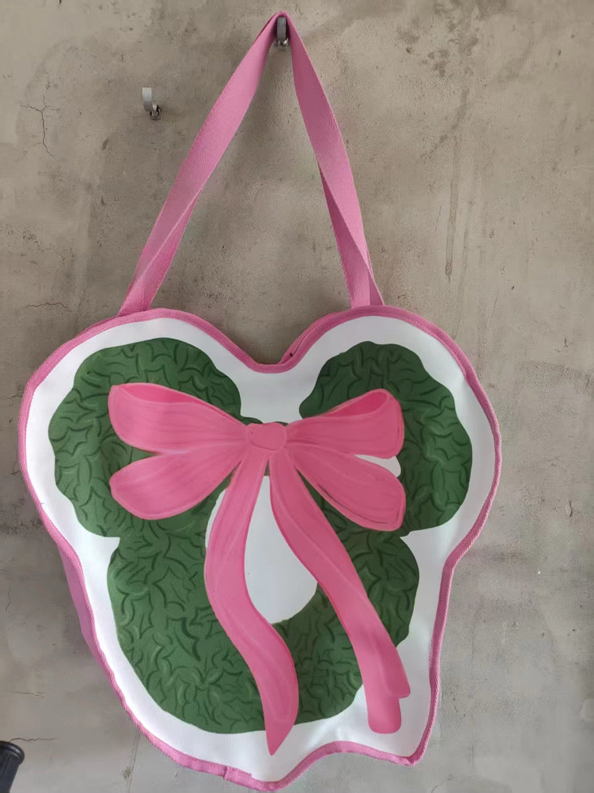 Pink Wreath Tote-ships late November to early Dec.