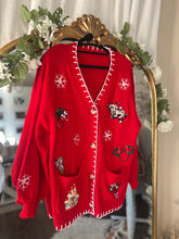 Load image into Gallery viewer, Red Christmas Cardigan-ships MID/LATE NOVEMBER (KIDS/ADULT)
