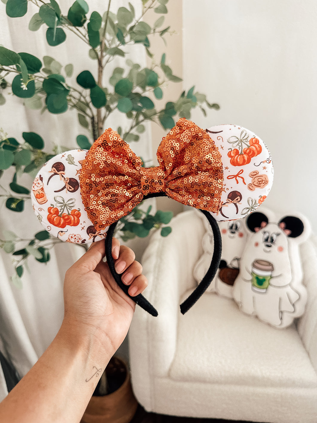 Orange Bow Fall Ears