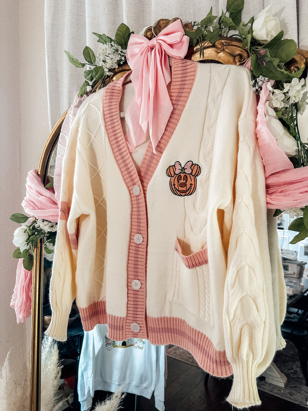 Pink Pumpkin Cardigan-ships mid July