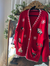 Load image into Gallery viewer, Red Christmas Cardigan-ships MID/LATE NOVEMBER (KIDS/ADULT)
