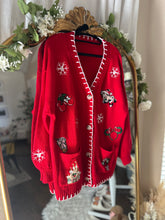 Load image into Gallery viewer, Red Christmas Cardigan-ships MID/LATE NOVEMBER (KIDS/ADULT)
