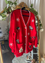 Load image into Gallery viewer, Red Christmas Cardigan-ships MID/LATE NOVEMBER (KIDS/ADULT)

