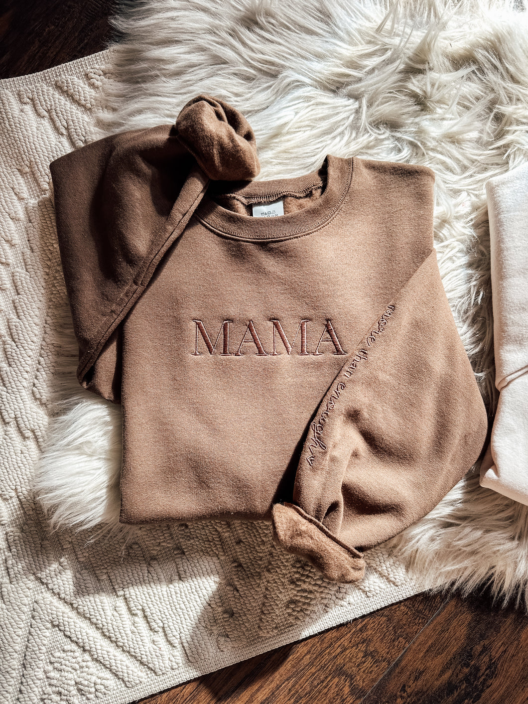 Mama Sweatshirt-brown