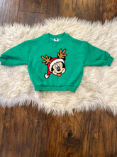 Load image into Gallery viewer, Green Reindeer Christmas Kids/Adult Crewneck
