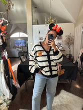 Load image into Gallery viewer, Pumpkin Girlie Cardigan-ships late Aug/early Sept.
