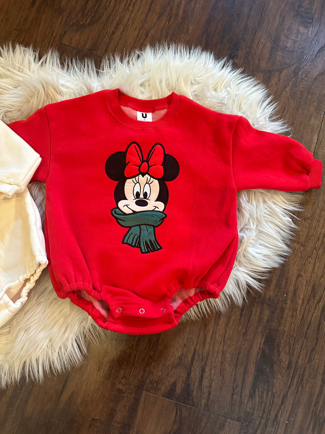 INFANT Red Bow Christmas Romper