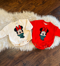 Load image into Gallery viewer, INFANT Bow Christmas Romper/Crewneck
