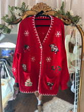 Load image into Gallery viewer, Red Christmas Cardigan-ships MID/LATE NOVEMBER (KIDS/ADULT)
