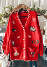 Load image into Gallery viewer, Red Christmas Cardigan-ships MID/LATE NOVEMBER (KIDS/ADULT)
