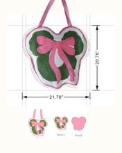 Load image into Gallery viewer, Pink Wreath Tote-ships late November to early Dec.
