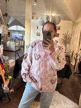 Load image into Gallery viewer, Pinkmas Wreath Cardigan-(kids/adult) ships early to mid November
