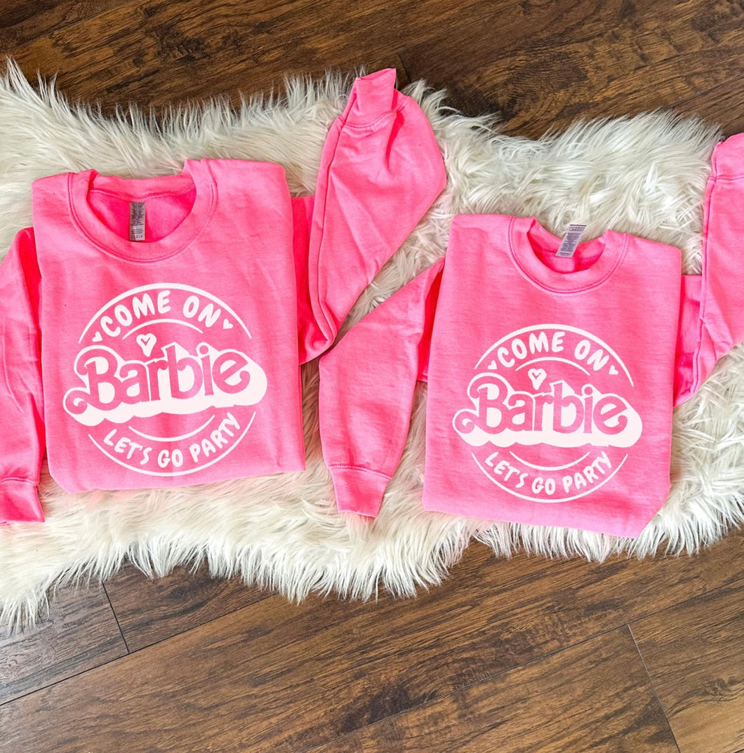 Let’s Go Party Pink Sweatshirts